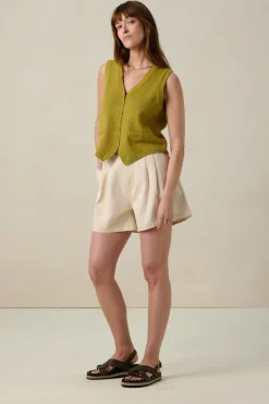 Lichtgroen gebreid gilet