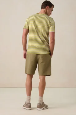 Lichtgroen gestreept T-shirt