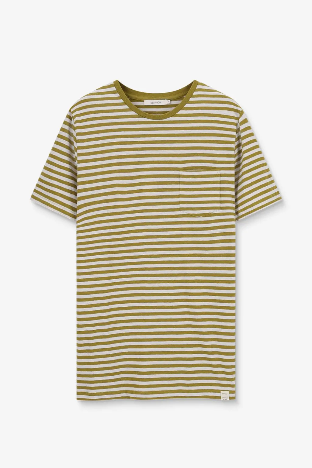 Lichtgroen gestreept T-shirt