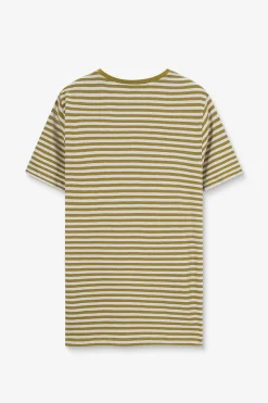 Lichtgroen gestreept T-shirt