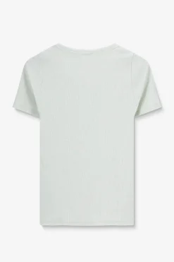 Lichtgroen rib T-shirt