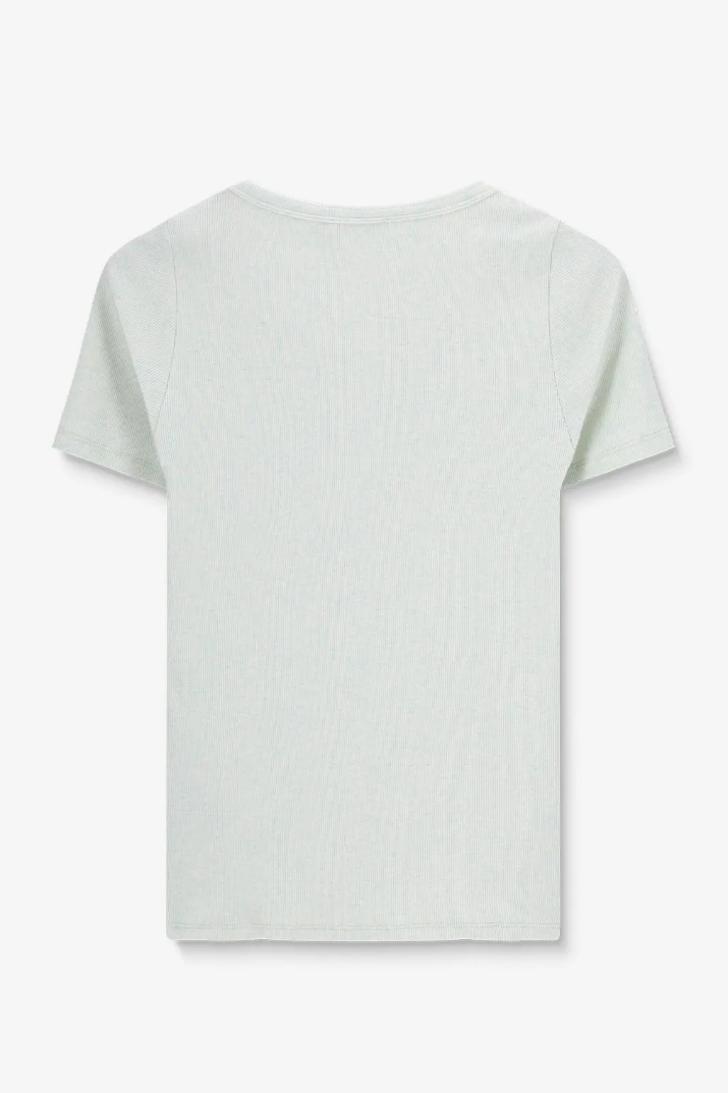 Lichtgroen rib T-shirt