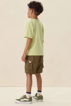Lichtgroen T-shirt met smiley