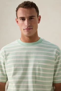Lichtgroen T-shirt met strepen