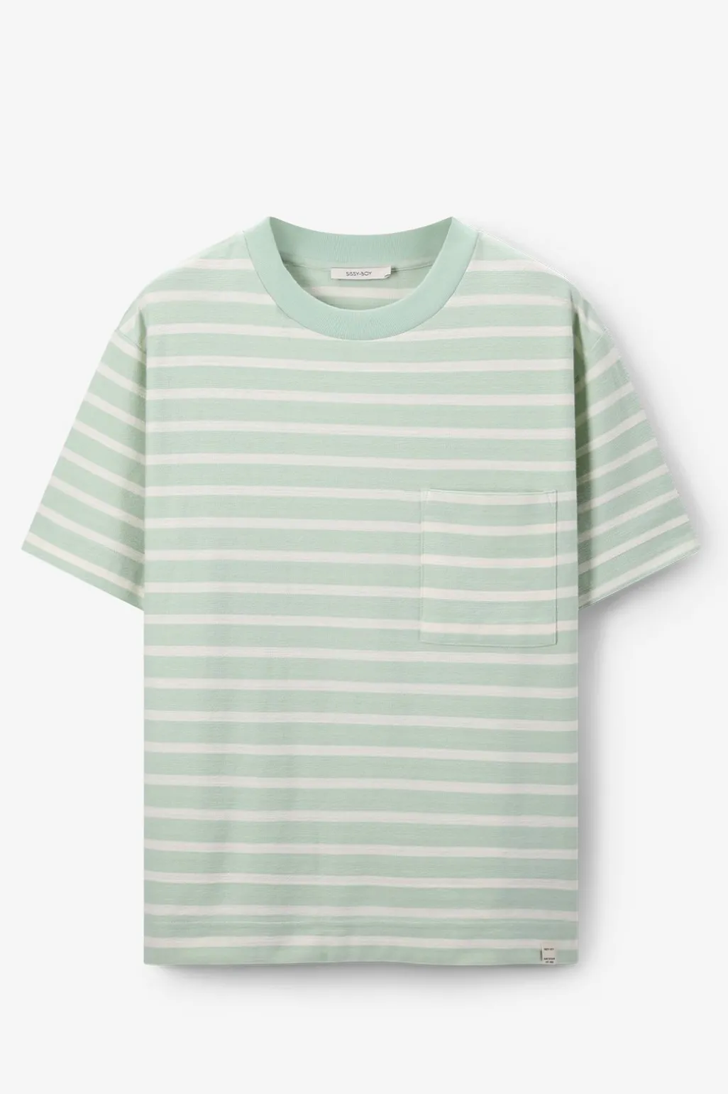 Lichtgroen T-shirt met strepen