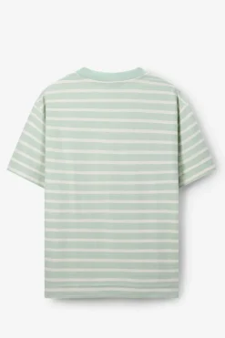 Lichtgroen T-shirt met strepen