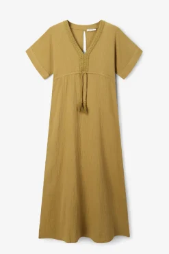 Lichtgroene kaftan maxi jurk