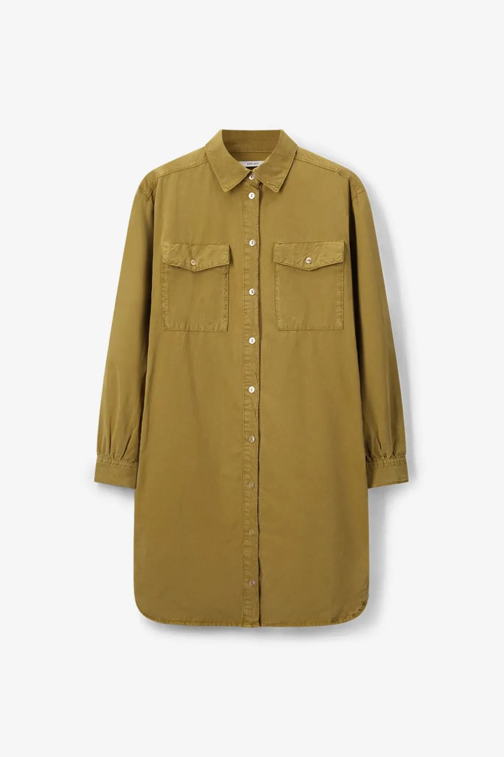 Lichtgroene midi jurk met ceintuur