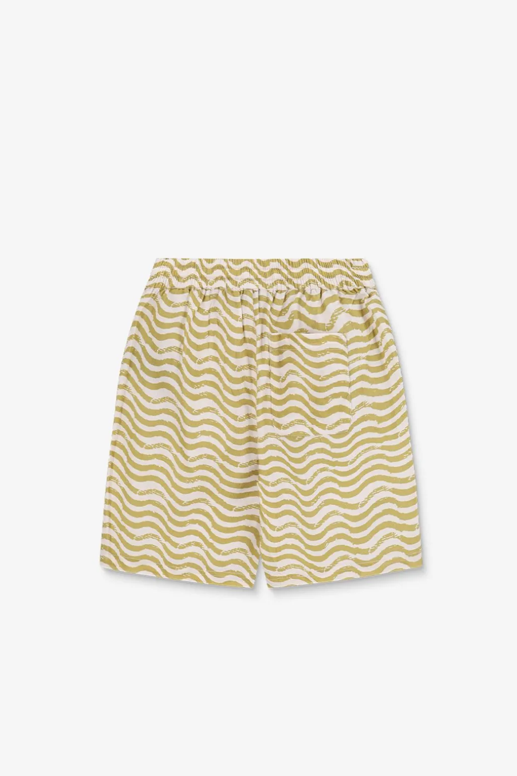 Lichtgroene shorts met golvende print