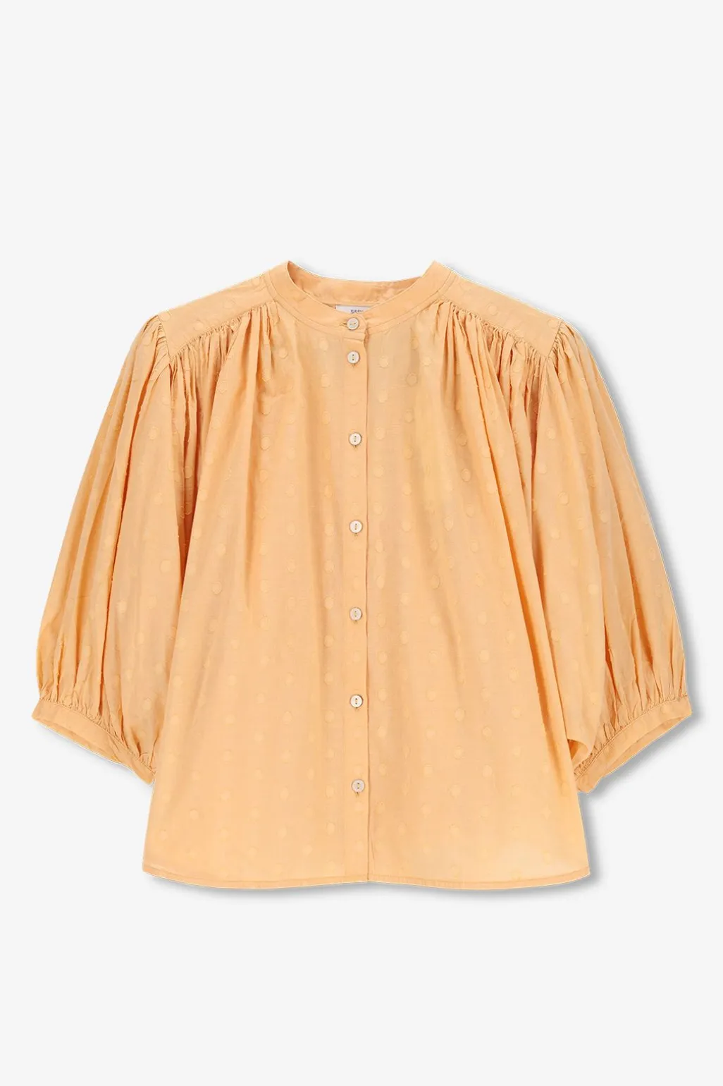 Lichtoranje jacquard blouse