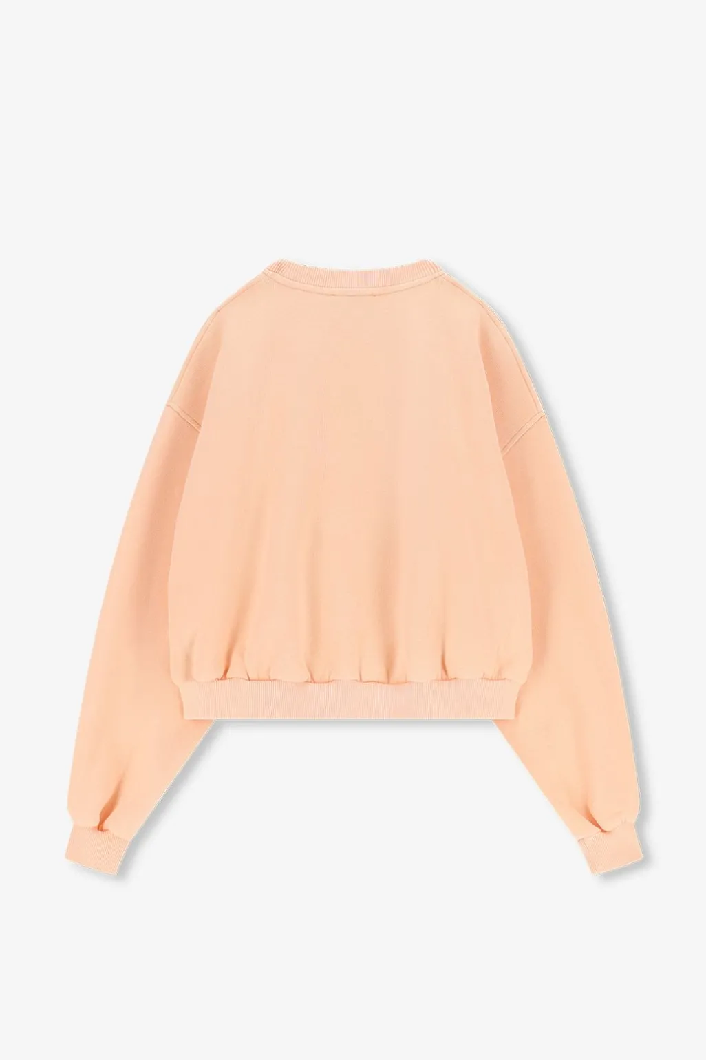 Lichtoranje sweater met pofmouwen