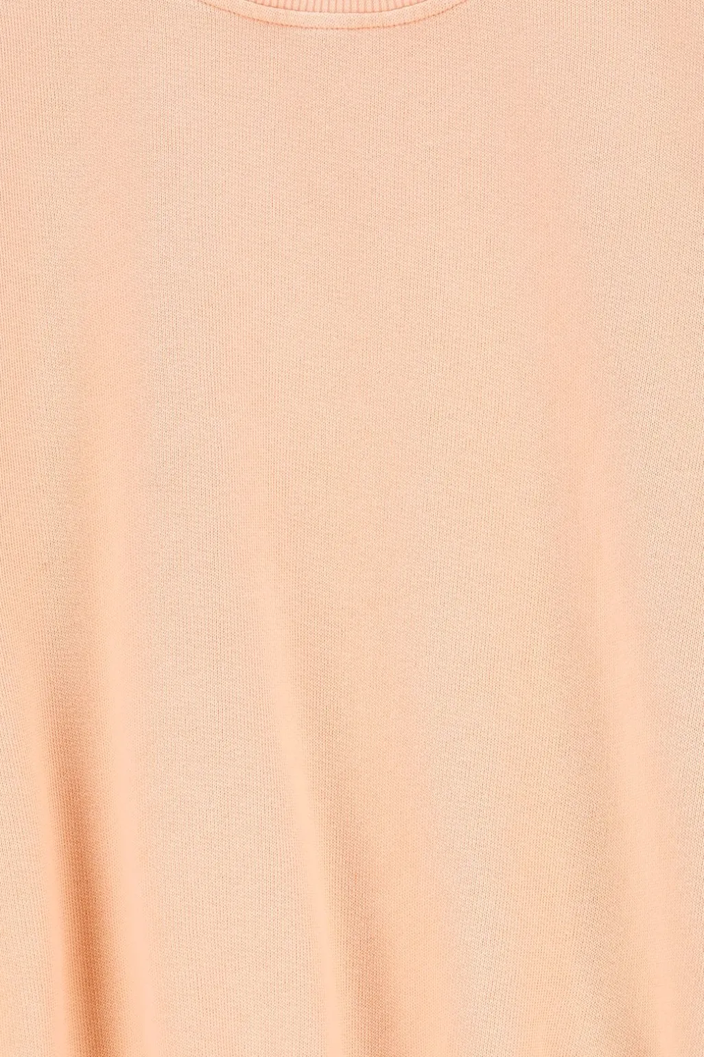 Lichtoranje sweater met pofmouwen