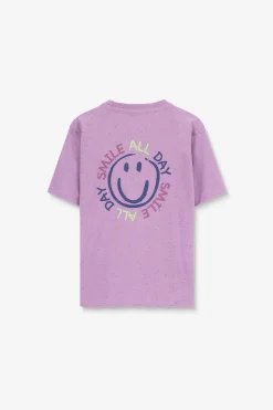 Lichtpaars T-shirt met artwork