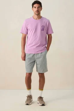 Lichtpaars T-shirt met artwork