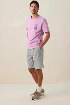 Lichtpaars T-shirt met artwork