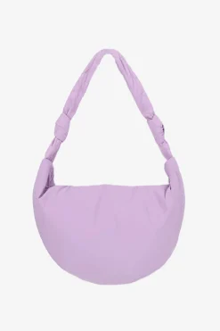 Lichtpaarse crossbody tas met hartjes