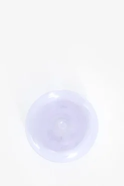 Lichtpaarse glazen wierookhouders