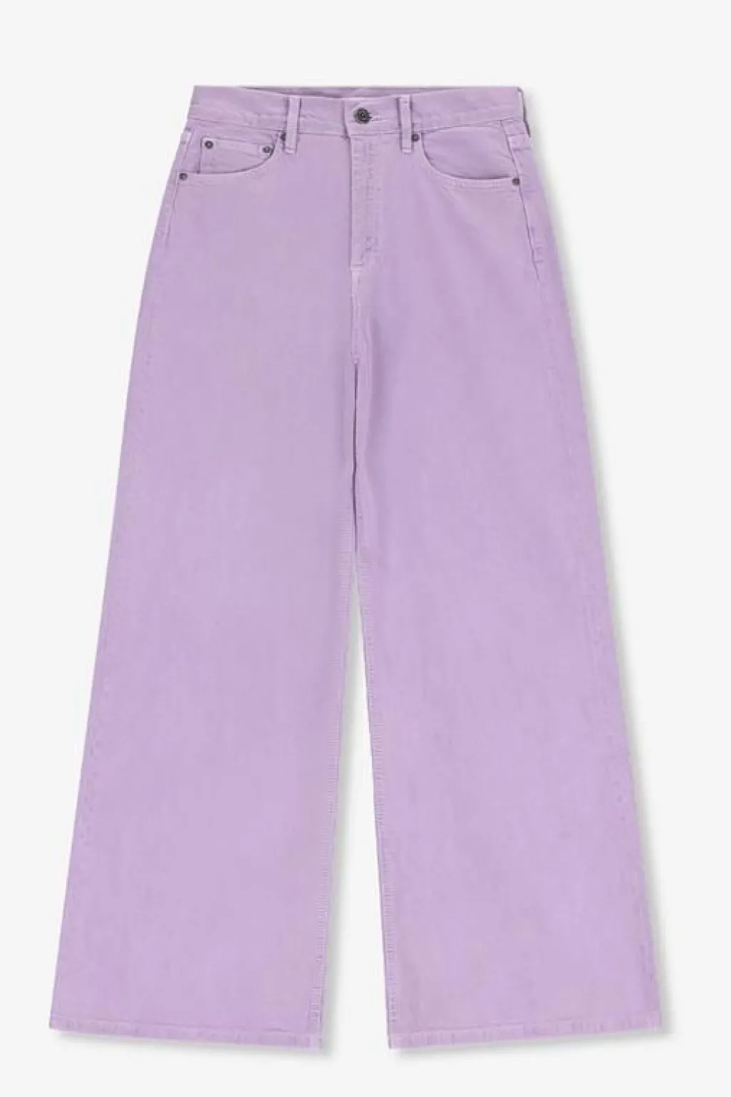 Lichtpaarse high waist wide leg jeans