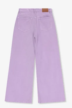 Lichtpaarse high waist wide leg jeans