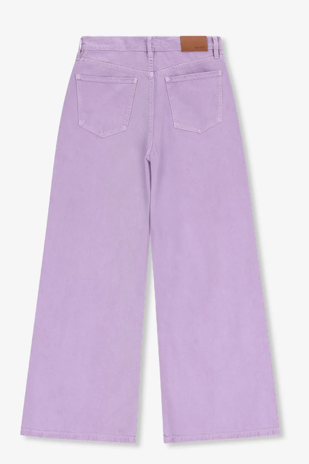 Lichtpaarse high waist wide leg jeans