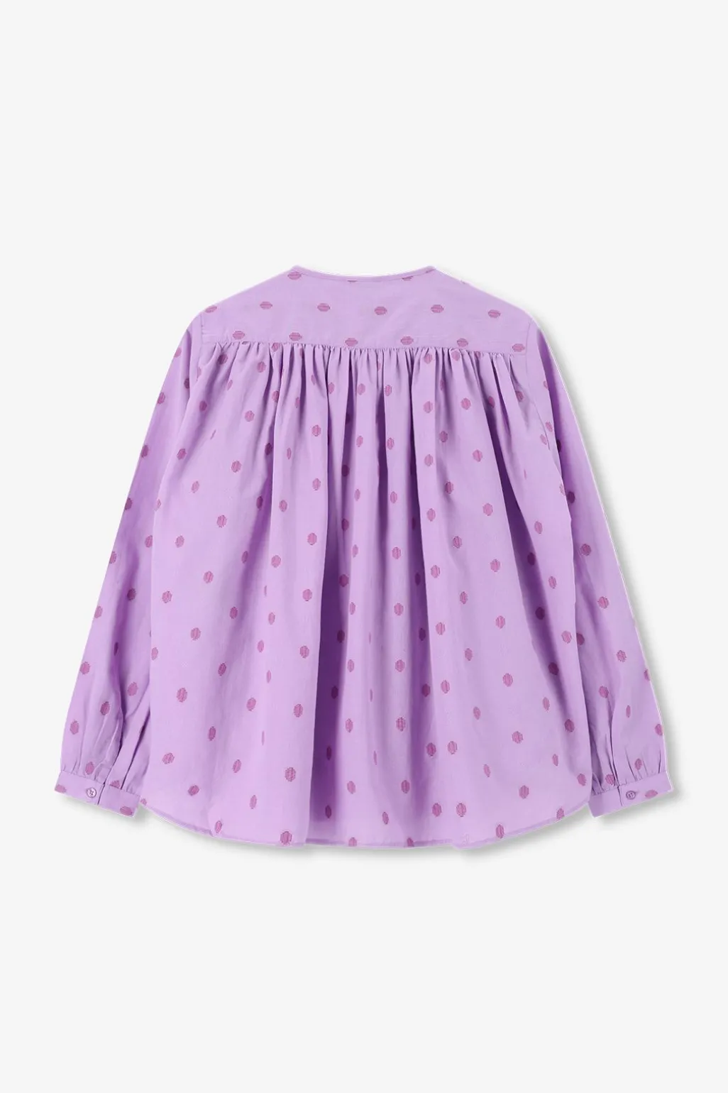 Lichtpaarse jacquard blouse
