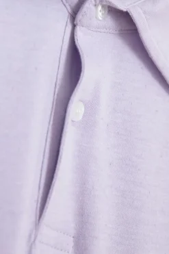 Lichtpaarse katoenen polo