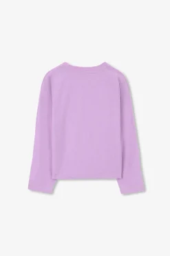 Lichtpaarse longsleeve met artwork