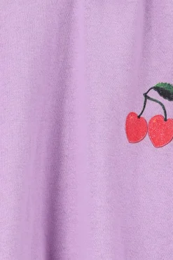 Lichtpaarse longsleeve met artwork