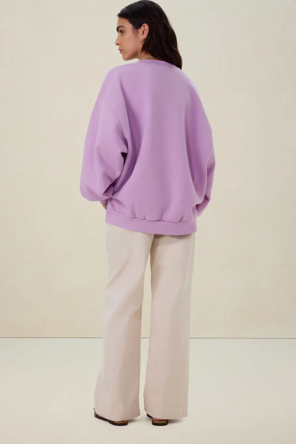 Lichtpaarse oversized sweater