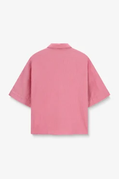 Lichtroze blouse met borstzak