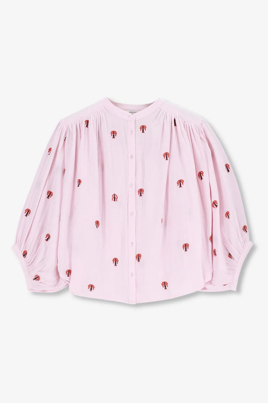 Lichtroze blouse met embroidery