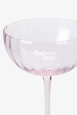 Lichtroze cocktailglazen Scallop
