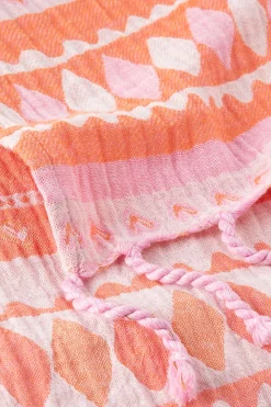 Lichtroze hamamdoek met kreeften
