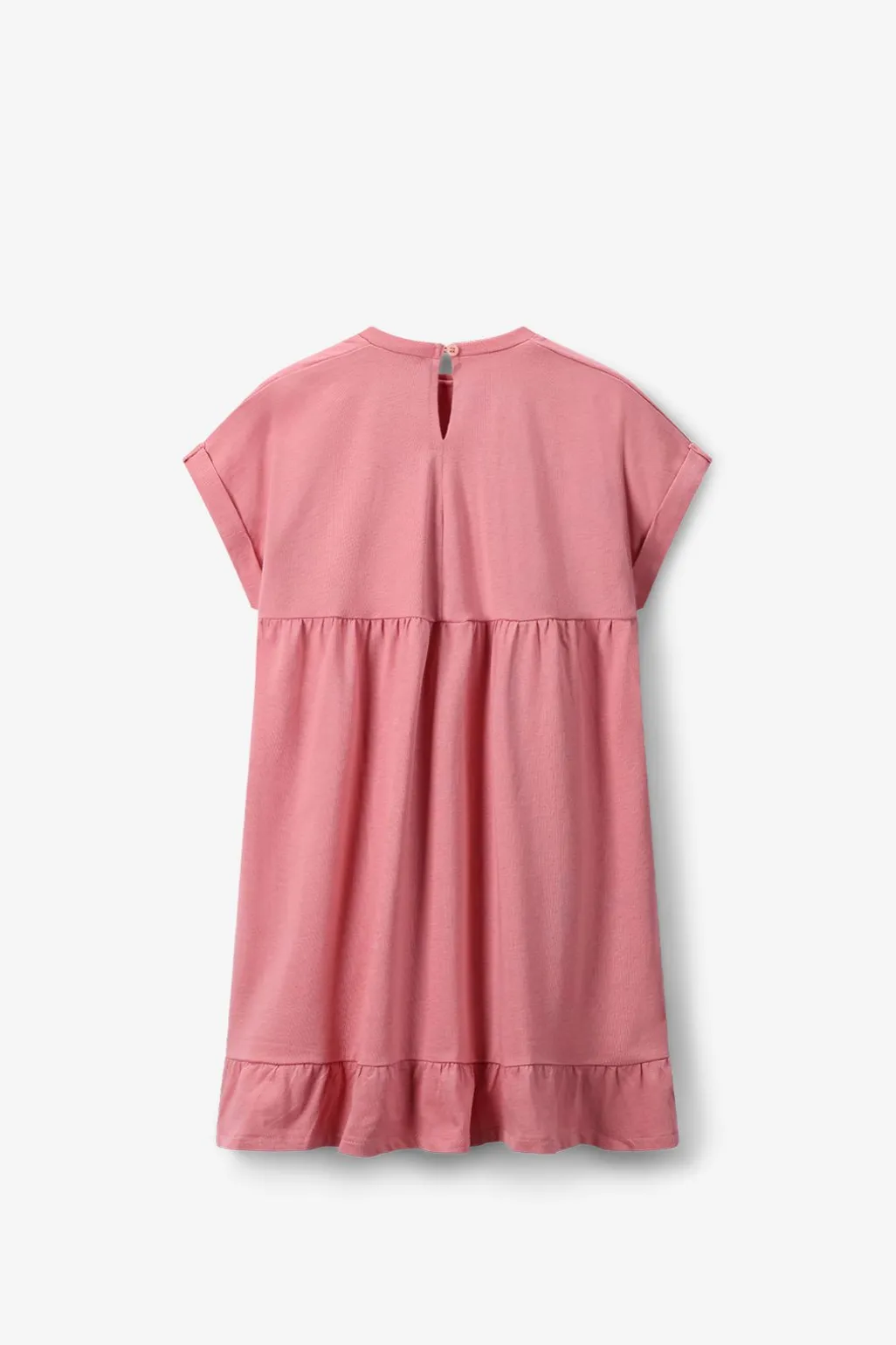 Lichtroze jersey jurk