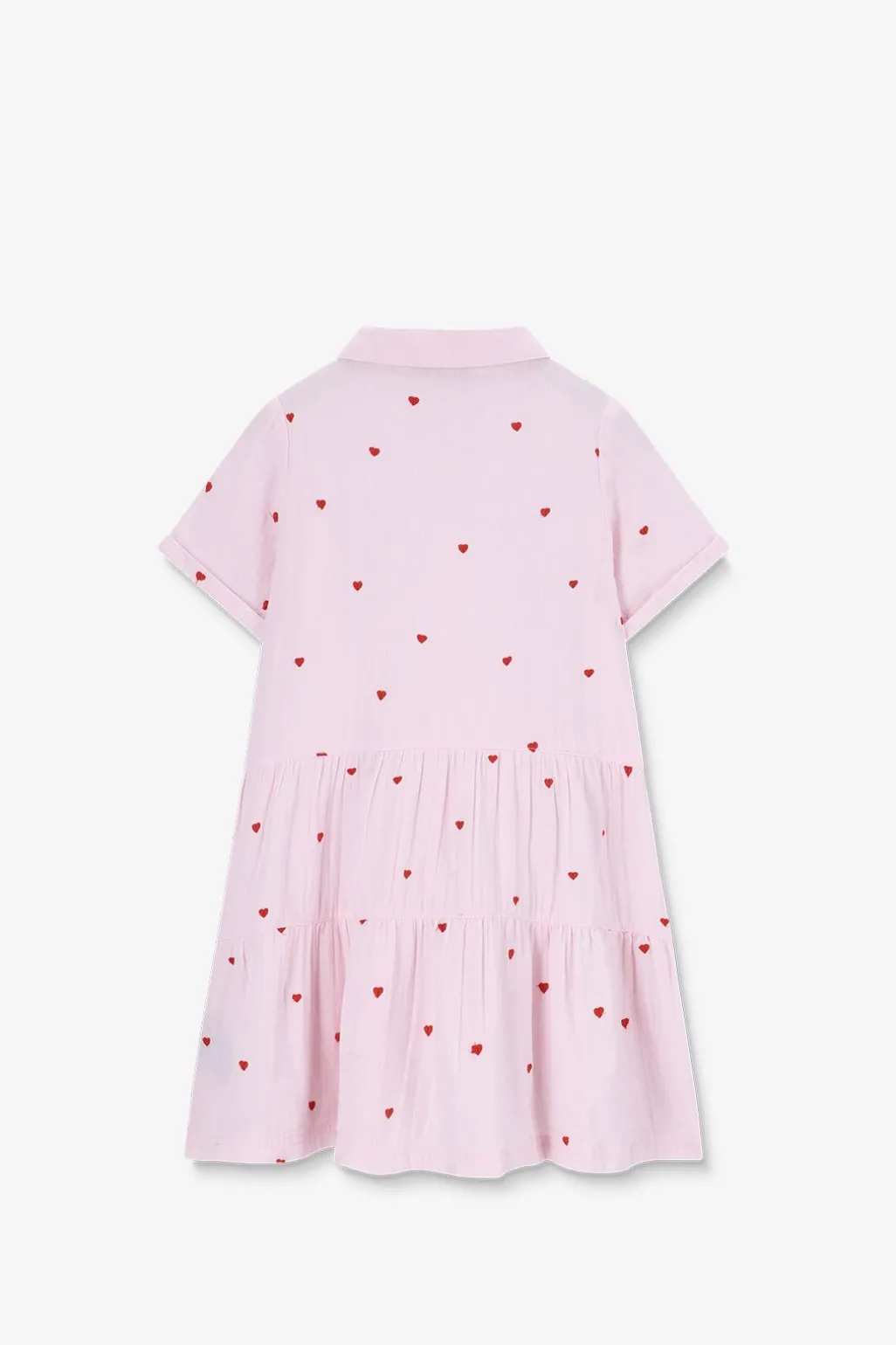 Lichtroze juk met hartjes embroidery