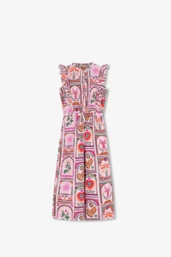 Lichtroze jumpsuit met print
