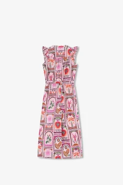 Lichtroze jumpsuit met print