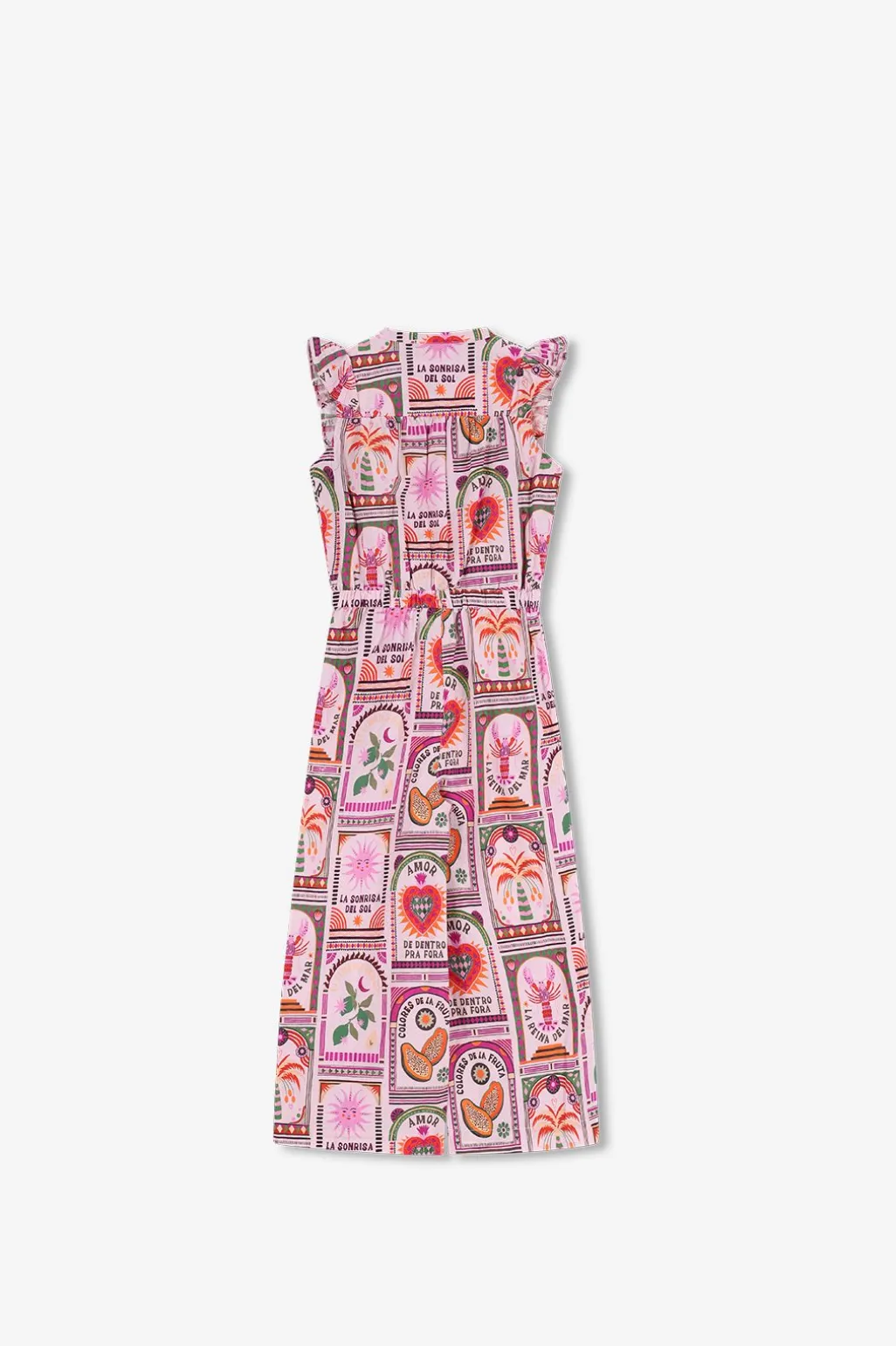 Lichtroze jumpsuit met print