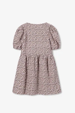 Lichtroze jurk met leopard print