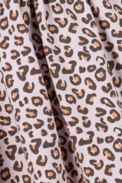 Lichtroze jurk met leopard print