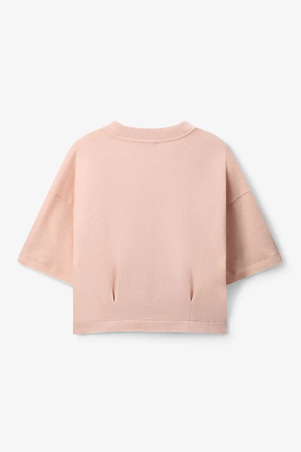 Lichtroze sweater met V-hals
