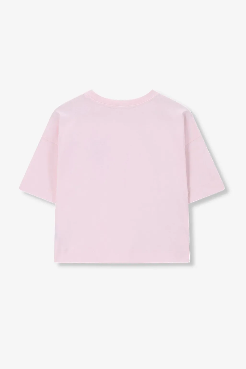 Lichtroze T-shirt met artwork