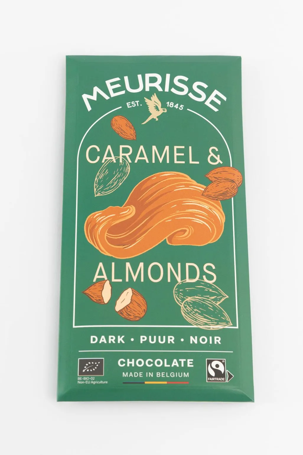 Meurisse chocoladereep puur karamel amandel