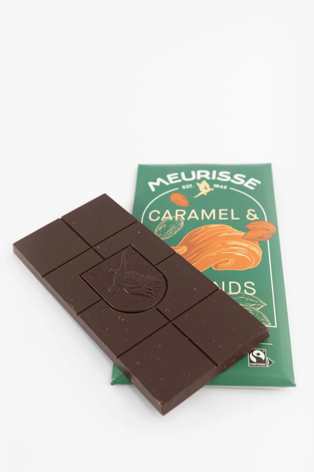 Meurisse chocoladereep puur karamel amandel