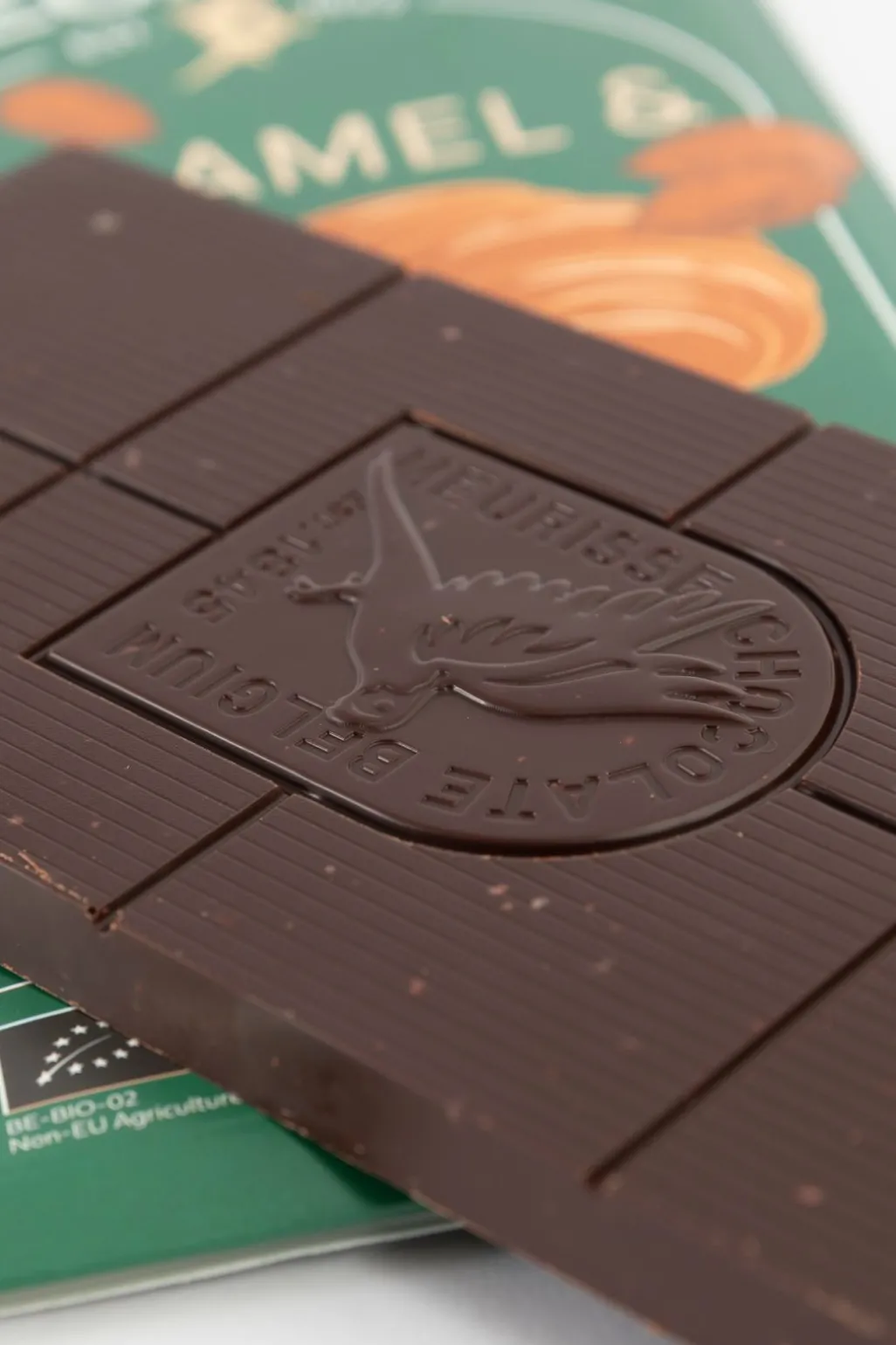 Meurisse chocoladereep puur karamel amandel