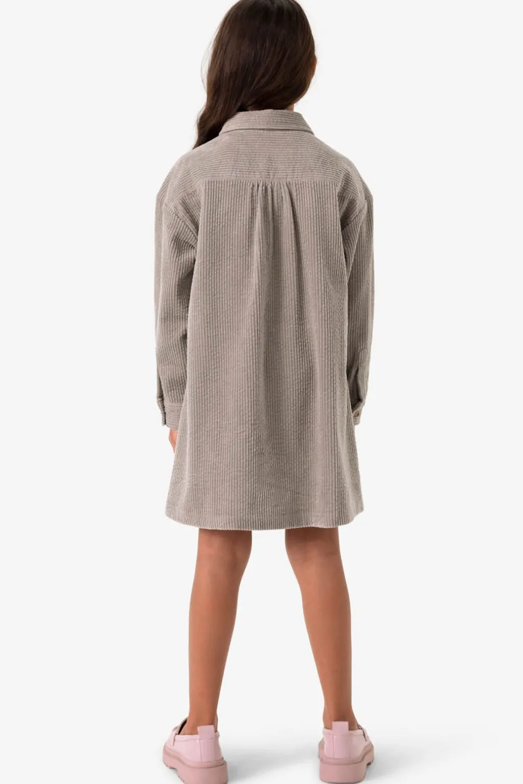 Mintgroene corduroy jurk