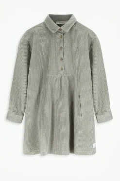 Mintgroene corduroy jurk