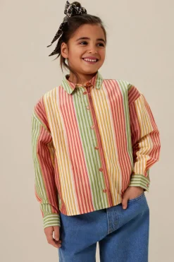 Multicolour blouse met strepen