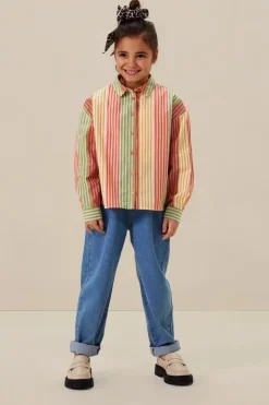 Multicolour blouse met strepen