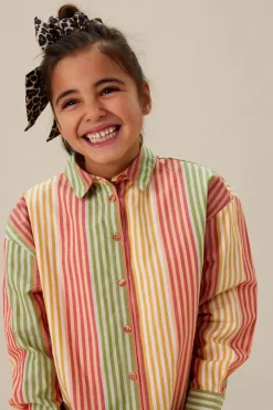 Multicolour blouse met strepen